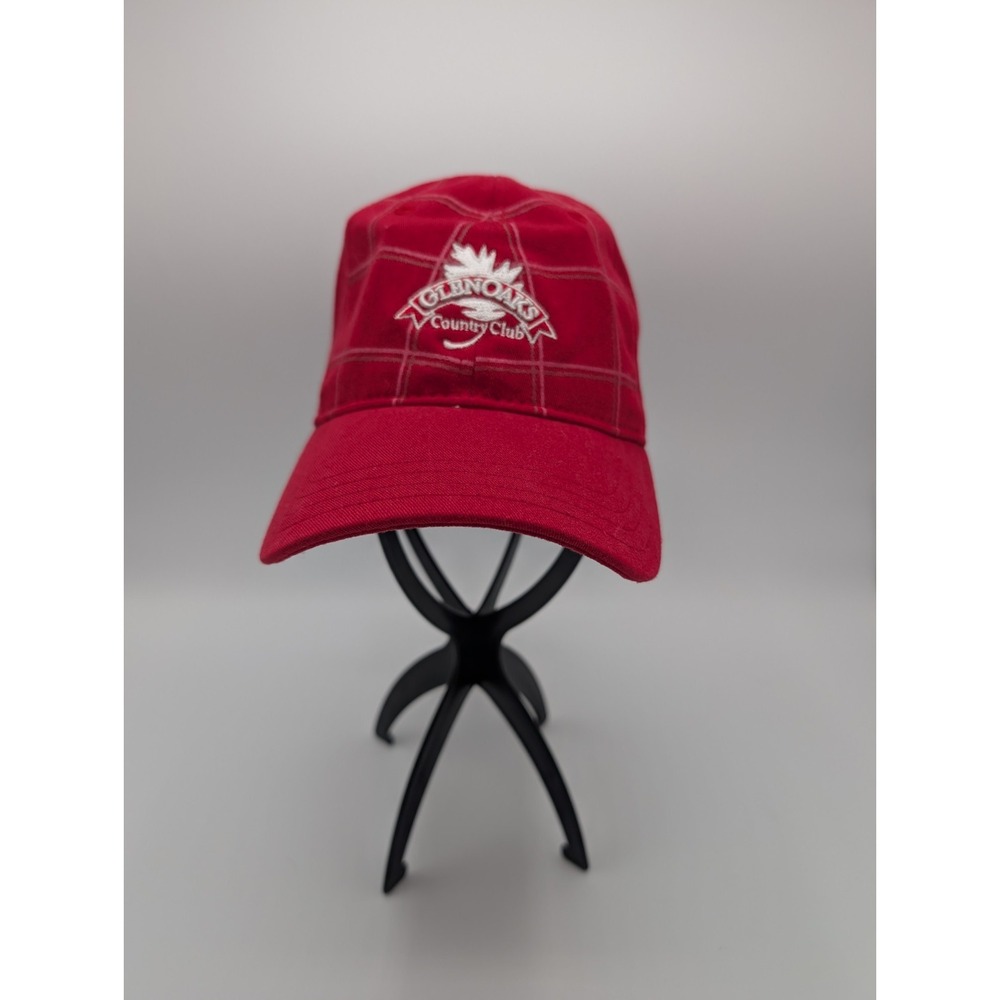 Glen Oaks Country Club Golf Hat Strapback Dad Cap Pukka Red